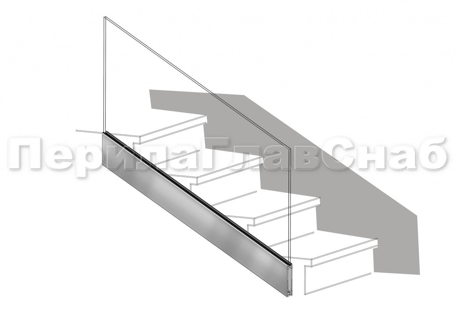 в торец с на лестничный марш в торец на лестничный марш