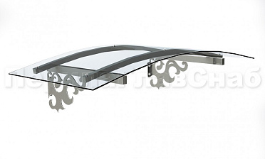 Навес из поликарбоната с узором из листа купить в Самаре