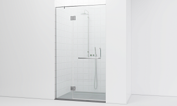 Комплект фурнитуры для душевой перегородки в проеме на профиле с глухим стеклом и дверью t561-1 в Самаре. Готовые проекты ПерилаГлавСнаб