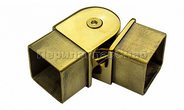 Поворот поручня 40х40 мм, регулируемый, полированный, под золото (AISI 304) Фk366-88 купить в Самаре Поворот поручня 40х40 мм, регулируемый, полированный, под золото (AISI 304) Фk366-88 купить в Самаре