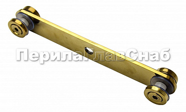 Стеклодержатель пластинчатый 3хМ8, по центрам 170х5 мм, полированный, шайбы 5 мм литые, под стекло 6-12 мм, (AISI 304), под золото Фk023-88 купить в Самаре