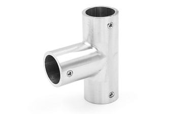 Соединитель-тройник для трубы 19 мм, нержавеющая сталь AISI 304, шлифованная t902 SSS купить в Самаре