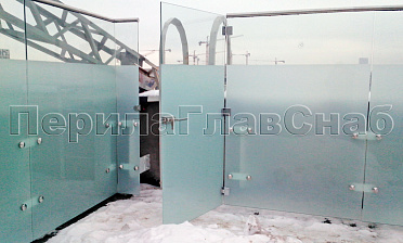 Пластинчатые одностворчатые калитки из нержавеющей стали со стеклом купить в Самаре