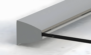 Комплект профиля козырькового анодированного, для стекла 16 мм (8+8 мм), 1500 мм  k300-16-1500 купить в Самаре