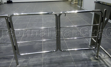 Нержавеющие двустворчатые калитки с горизонтальным заполнением купить в Самаре