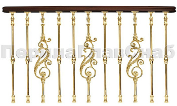 Латунные ограждения серии - Нептун L04 в Самаре. Готовые проекты ПерилаГлавСнаб Латунные ограждения серии - Нептун L04 в Самаре. Готовые проекты ПерилаГлавСнаб