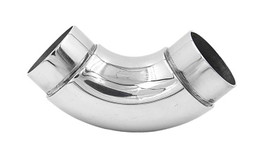 Отвод поручня под Ø42.4х1.5 мм, 90°, литой, полированный 600 Grit, с двумя установочными кольцами  (aisi 316) k383-5 купить в Самаре