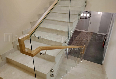 Цельностеклянные ограждения на несущем стекле купить в Самаре