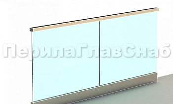 Ограждение с профильным поручнем с пазом в зажимном профиле в Самаре. Готовые проекты ПерилаГлавСнаб