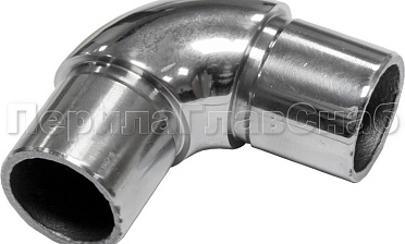 Отвод трубы Ø25.4 мм с установочными кольцами, полированный (AISI 304) k325 купить в Самаре