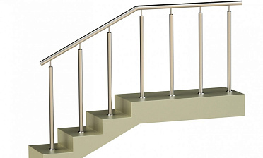 Ограждения со стойками в каждую ступень без ригелей купить в Самаре