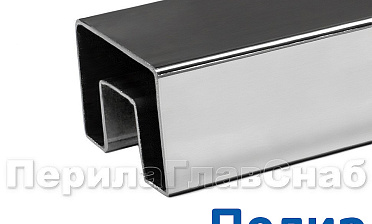 Труба 40х60, с пазом 24х24, полированная, AISI 304 k824-3 купить в Самаре Труба 40х60, с пазом 24х24, полированная, AISI 304 k824-3 купить в Самаре