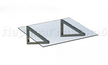 Консольный навес из поликарбоната выносной прямой треуголки в Самаре. Готовые проекты ПерилаГлавСнаб Консольный навес из поликарбоната выносной прямой треуголки в Самаре. Готовые проекты ПерилаГлавСнаб