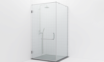 Комплект фурнитуры для душевой перегородки на профиле с угловой штангой t551-1 в Самаре. Готовые проекты ПерилаГлавСнаб