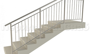 Нержавеющие ограждения для школ и детских садов с вертикальным заполнением “Частокол” - вариант №1 для крыльца в Самаре. Готовые проекты ПерилаГлавСнаб Нержавеющие ограждения для школ и детских садов с вертикальным заполнением “Частокол” - вариант №1 для крыльца в Самаре. Готовые проекты ПерилаГлавСнаб