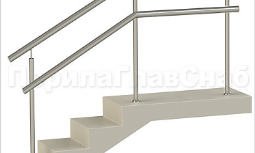 Нержавеющие ограждения с детским поручнем без ригелей купить в Самаре