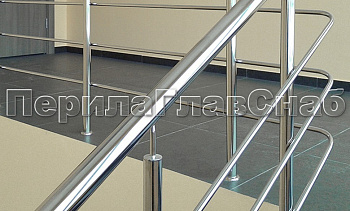 Ограждение лестницы с двумя ригелями в Самаре. Готовые проекты ПерилаГлавСнаб