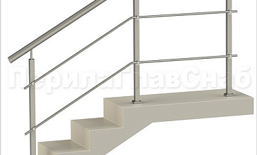 Два ригеля на держателях, круглый поручень и квадратные стойки купить в Самаре