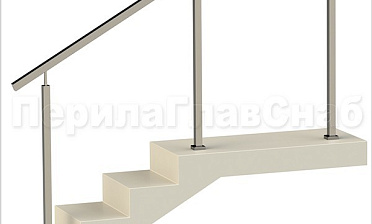 Ограждения без ригелей с квадратным поручнем и квадратными стойками купить в Самаре