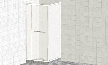 Комплект душевой с внутренней подвижной дверью, толщина стекла 8мм, 900х900х2000, aisi 304, полированная t470 PSS купить в Самаре