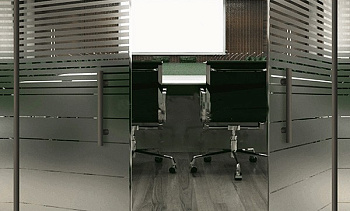 Перегородки из стекла с пленкой для офиса премиум в Самаре. Готовые проекты ПерилаГлавСнаб