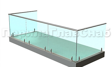 Балконные ограждения из стекла на министойках купить в Самаре