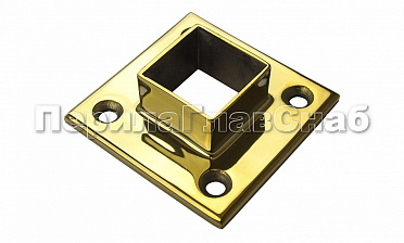 Фланец для трубы 40х40 мм, полированный, под золото (AISI 304) Фk223-88 купить в Самаре Фланец для трубы 40х40 мм, полированный, под золото (AISI 304) Фk223-88 купить в Самаре