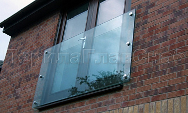 Ветрозащитное ограждение без стоек, на точечном креплении в торец купить в Самаре