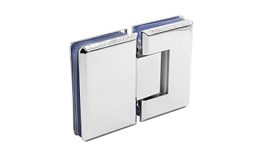 Петля для душевой кабины стекло-стекло 180° 90х55 мм цинк, полированная t303 PZn купить в Самаре