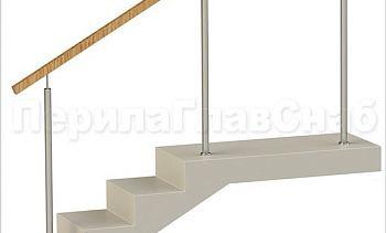 Нержавеющие ограждения без ригелей с квадратным деревянным поручнем в Самаре. Готовые проекты ПерилаГлавСнаб Нержавеющие ограждения без ригелей с квадратным деревянным поручнем в Самаре. Готовые проекты ПерилаГлавСнаб