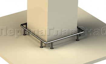 Колесоотбойники вокруг квадратной колонны, все завязано в Самаре. Готовые проекты ПерилаГлавСнаб