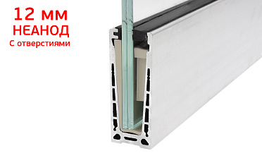 Комплект профиля зажимного для стекла 12 мм, с отверстиями, НЕАНОД, алюминий, k601-4-12 купить в Самаре Комплект профиля зажимного для стекла 12 мм, с отверстиями, НЕАНОД, алюминий, k601-4-12 купить в Самаре