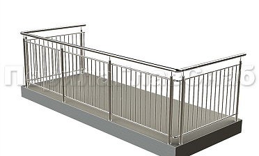 Балконные ограждения с вертикальным заполнением купить в Самаре