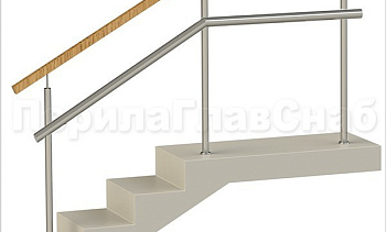 Ограждения с квадратным деревянным поручнем и дополнительным поручнем без ригелей в Самаре. Готовые проекты ПерилаГлавСнаб Ограждения с квадратным деревянным поручнем и дополнительным поручнем без ригелей в Самаре. Готовые проекты ПерилаГлавСнаб