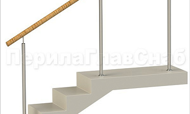 Нержавеющие ограждения без ригелей с пластиковым поручнем купить в Самаре