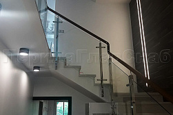 Стеклянные перила для колодезных лестниц в Самаре. Готовые проекты ПерилаГлавСнаб - фото 4
