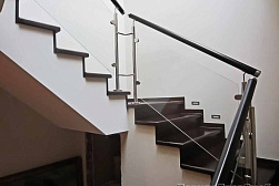 Стеклянные перила для колодезных лестниц в Самаре. Готовые проекты ПерилаГлавСнаб - фото 8