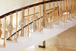 Латунные перила под золото в Самаре. Готовые проекты ПерилаГлавСнаб - фото 9 Латунные перила под золото в Самаре. Готовые проекты ПерилаГлавСнаб - фото 9