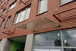 Стеклянные козырьки на вантах в Самаре. Готовые проекты ПерилаГлавСнаб - фото 4