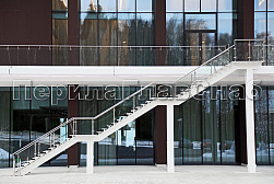 Ограждения из нержавейки со стеклом в Самаре. Готовые проекты ПерилаГлавСнаб - фото 4