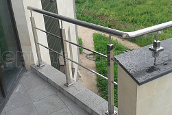 Перила и ограждения из нержавеющей стали с двумя ригелями в Самаре. Готовые проекты ПерилаГлавСнаб - фото 6