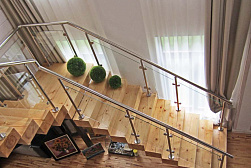 Ограждения из нержавейки со стеклом в Самаре. Готовые проекты ПерилаГлавСнаб - фото 13