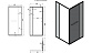 Комплект душевой с внутренней подвижной дверью,толщина стекла 8мм, 900х900х2000, AUSI 304, черная t470 Bl