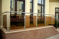 Ограждения из нержавейки со стеклом в Самаре. Готовые проекты ПерилаГлавСнаб - фото 9