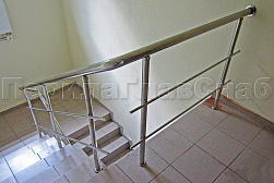 Перила и ограждения из нержавеющей стали с двумя ригелями в Самаре. Готовые проекты ПерилаГлавСнаб - фото 14