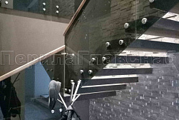 Стеклянные перила для колодезных лестниц в Самаре. Готовые проекты ПерилаГлавСнаб - фото 6