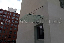 Стеклянные козырьки на вантах в Самаре. Готовые проекты ПерилаГлавСнаб - фото 3