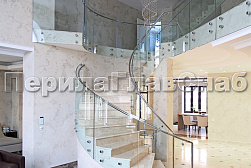 Стеклянные перила для лестниц в Самаре. Готовые проекты ПерилаГлавСнаб - фото 14