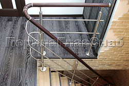 Перила и ограждения из нержавейки и дерева в Самаре. Готовые проекты ПерилаГлавСнаб - фото 3
