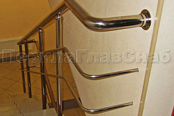 Перила и ограждения из нержавеющей стали с двумя ригелями в Самаре. Готовые проекты ПерилаГлавСнаб - фото 12